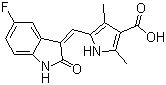 5-((Z)-(5-fluoro-2-oxoindolin-3-ylidene)methyl)-2,4-dimethyl-1H-pyrrole-3-carboxylic acid